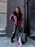 Bordeaux jacket with bordeaux fur "LUX FUR" FL47 PRE-ORDER